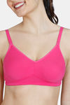 Zivame Beautiful Basics Double Layered Non Wired Full Coverage Backless Bra - Fuchsia Purple — thumbnail 6